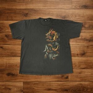 Y2K 3D Dragon Print Tee